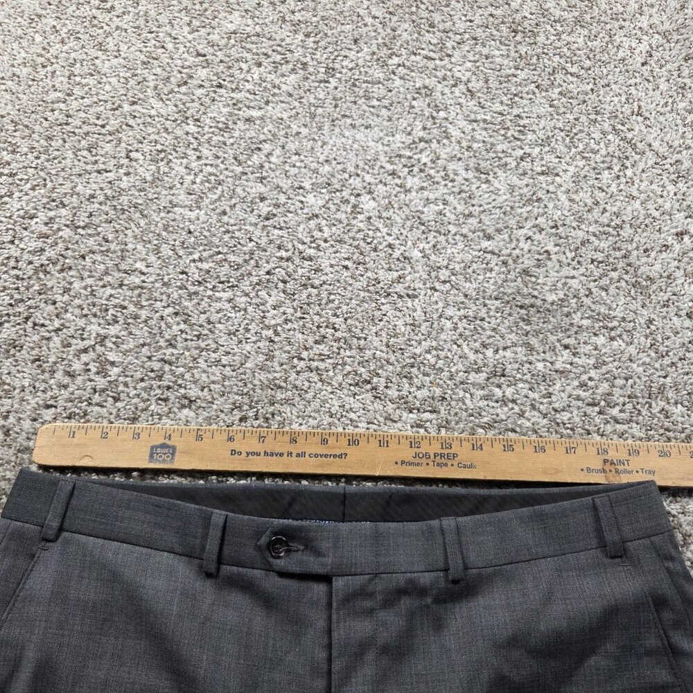 Lauren Ralph Lauren Dress Pants Mens 38x32 Gray Poly Blend Flat Front Trousers - Picture 2 of 7